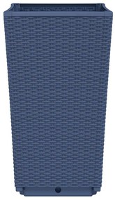 Vasos/floreiras 2 pcs 32,5x32,5x57 cm PP cinzento azul
