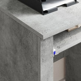 Secretária Concreta Cinza Cinza concreto Aglomerado de partículas