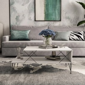 Mesa de Centro Loire – Branco – 100x40x50 cm