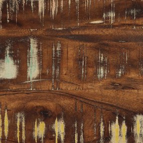Mesa de cabeceira multicor 40x35x40cm madeira maciça recuperada