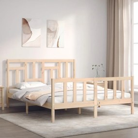 Cama sem colchão 160x200 cm madeira de pinho maciça
