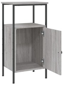 Mesas cabeceira 2 pcs 41x31x80cm deriv. madeira cinzento sonoma