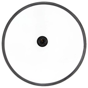 Candeeiro suspenso industrial redondo 25 W 30 cm E27 preto