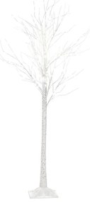 Árvore decorativa de Natal com LED 190 cm branca LAPPI Beliani