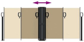 Toldo lateral retrátil 100x600 cm bege