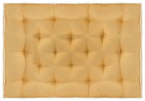 vidaXL Almofadão para sofá de paletes 120x80x10 cm amarelo