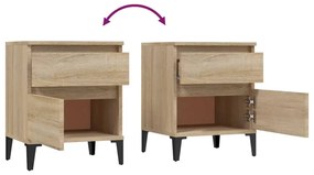 Mesas de cabeceira 2 pcs 40x35x50 cm carvalho sonoma
