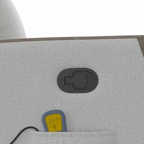 Cadeira de massagem reclinável tecido cinzento