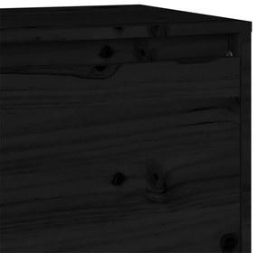Móvel de TV 140x35x40 cm madeira de pinho maciça preto