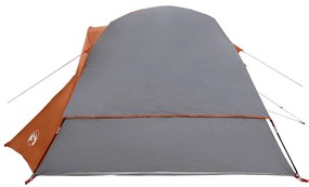 Tenda de campismo cabana p/ 4 pessoas impermeável cinza/laranja