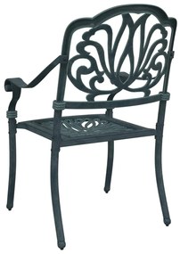 Cadeiras de jardim 2 pcs alumínio fundido verde