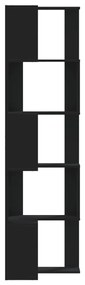Estante canto 5 prateleiras 50x50x179 cm deriv. madeira preto