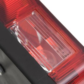 Farolins reboque 2 pcs 23x6x13 cm lâmpada clássica 12V vermelho