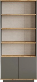 Estante "Future" - Pinho Atlântico e Cinzento - 75x168.3x26.8cm - Desi