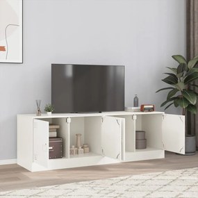 Móveis de TV 2 pcs 67x39x44 cm aço branco