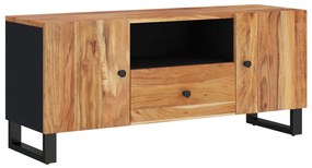 Móvel de TV 105x33,5x46 cm acácia maciça/derivados madeira