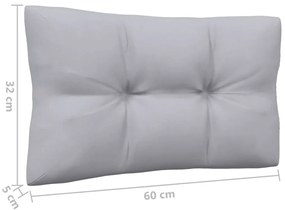 8 pcs conjunto lounge de jardim + almofadões cinza pinho