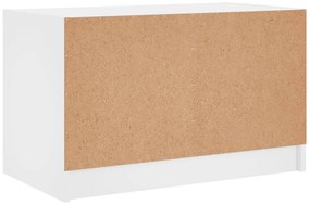 Móvel de TV c/ portas de vidro 68x37x42 cm branco
