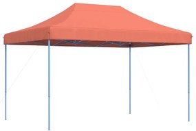 Tenda para festas pop-up dobrável 410x279x315 cm terracotta