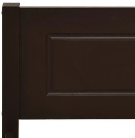Estrutura de cama 200x200 cm pinho maciço castanho-escuro