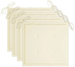 Cadeiras de jantar p/ jardim 3 pcs c/ almofadões acácia maciça
