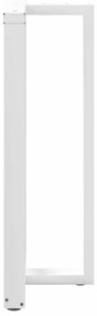 Pés de mesa de bar em forma de T, 2 peças, branco, 60x35x(110-111) cm,