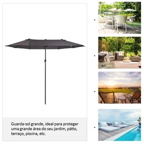 Chapéu de Sol Duplo 4,6 x 2,7 x 2,4 m – Proteção Anti-UV e Estrutura M