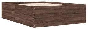 Estrutura de cama 120x190cm derivados madeira carvalho castanho