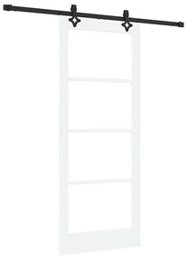 Porta Deslizante vidaXL com Conjunto de Hardware 'ORKDAL'Branco Madeir