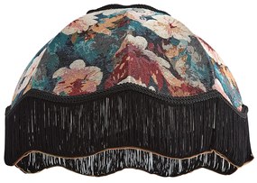 Abajur de tecido com design floral e interior branco 45/15/21,5 - Heritage Clássico / Antigo