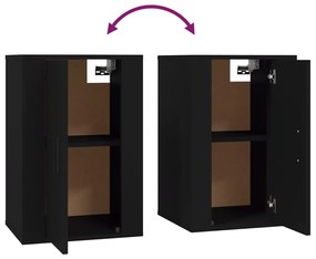 Móveis de TV de parede 2 pcs 40x34,5x60 cm preto