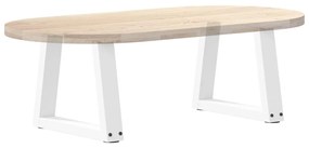 Pés para mesa de centro em V 2 peças Branco 30x(30-31,3) cm Aço