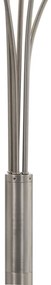 Candeeiro de pé alto 200 cm 5 x E14 prateado