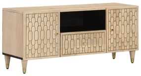 vidaXL Móvel de TV 105x33x46 cm madeira de mangueira maciça