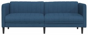 Sofá de 3 lugares tecido azul