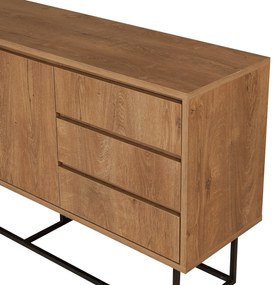 Conjunto de Mobiliário de Sala Laxus – Nogueira/Preto – 90x39x40 cm