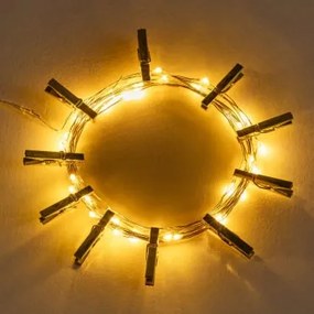 Grinalda Decorativa LED com Clipes (3,5 m) Inça Dourado - Sklum