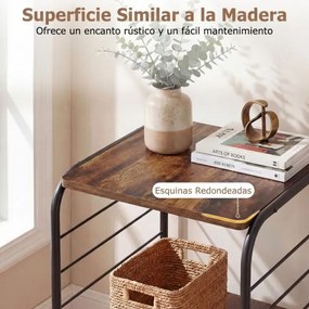 Estante giratória de 4 níveis Torre 360° com estrutura metálica 40 x 40 x 115 cm economiza espaço de canto para escritório, casa, sala, Preto+Castanho