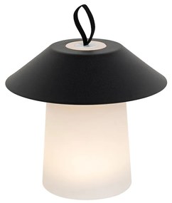 Candeeiro de mesa preto com LED recarregável regulável em 3 níveis - Ivan Design