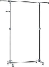 Cabide aberto extensível 87-150 cm, profundidade: 44 cm, altura: 97-165 cm cinzento
