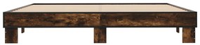 Estrutura de cama 200x200 cm derivados madeira/metal