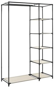 Roupeiros dobráveis 2 pcs 110x45x175 cm tecido cor creme