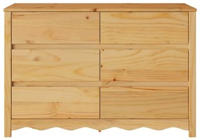 Cômoda vidaXL "DRAMMEN" 111x43x73,5 cm Madeira Sólida Pinheiro