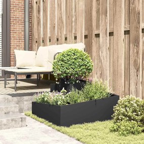 Vaso Preto 80x80x50 cm Aço Laminado a Frio