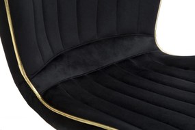 CONJUNTO DE 2 CADEIRAS 46X58X77 CM PRETO E DOURADO