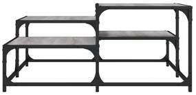Mesa de centro 87,5x87,5x40cm derivados de madeira cinza sonoma