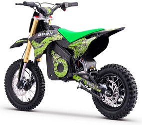 Mini moto elétrica para crianças MINICROSS 1100W Roan 903 motor eléctrico Brush 12/10" Verde
