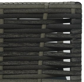 3 pcs conjunto bistrô com almofadões vime PE cinzento
