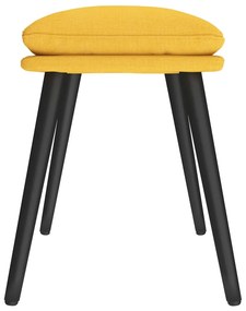Apoio de pés 45x29,5x35 cm tecido amarelo mostarda