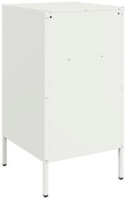 Mesa de cabeceira 36x39x68 cm aço branco